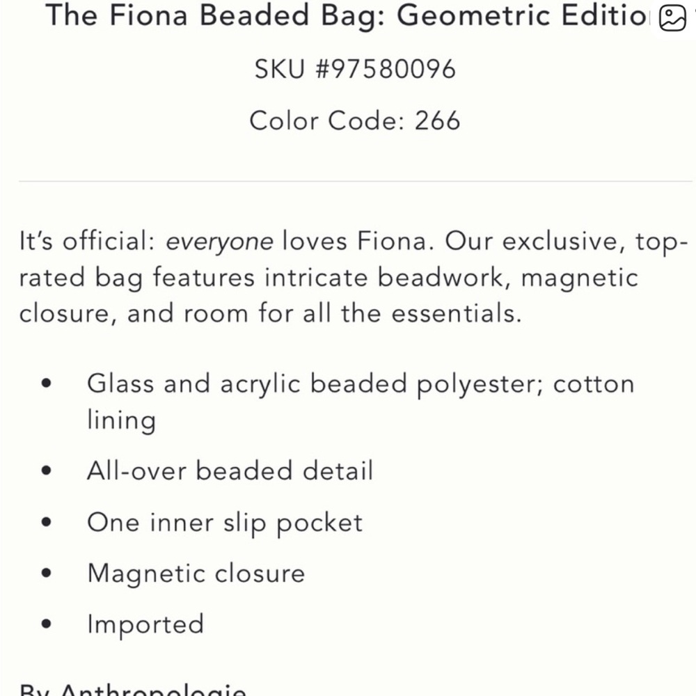 Anthropologie THE FIONA BEADED BAG: GEOMETRIC EDITION Yellow Shoulder Bag - Picture 3 of 7